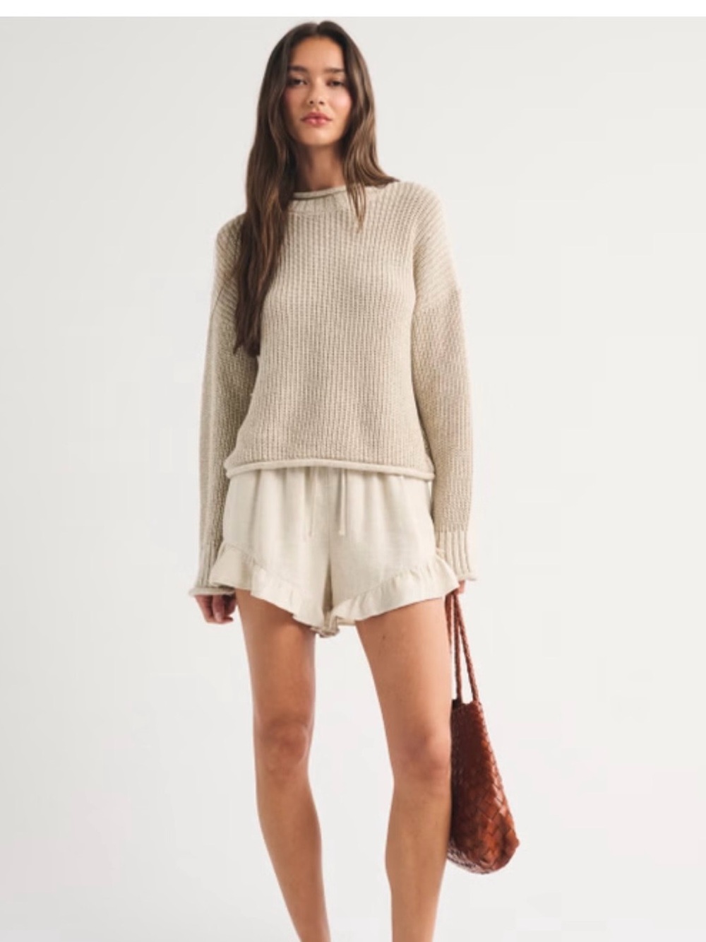 Abercrombie & Fitch 100% Cotton Roll Neck Crew Sweater